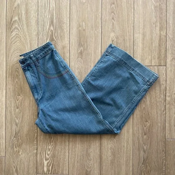 MADEWELL | Emmett Wide Leg Crop Jeans Rainbow Stitched Edition - Picture 13 of 13
